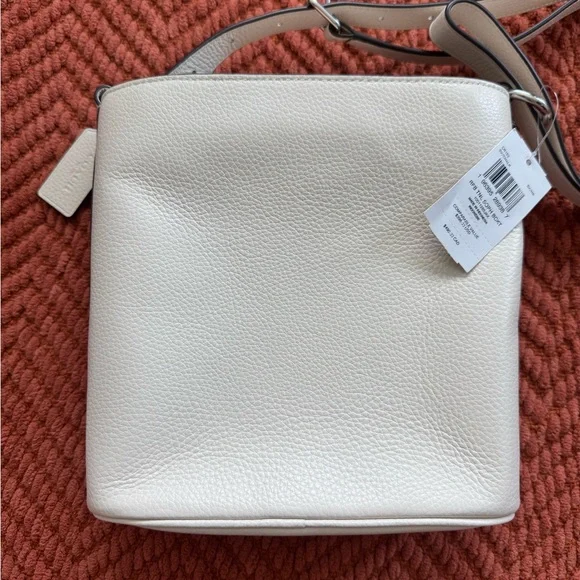 Coach Cream Leather Crossbody Bag NEW - Picture 4 of 9